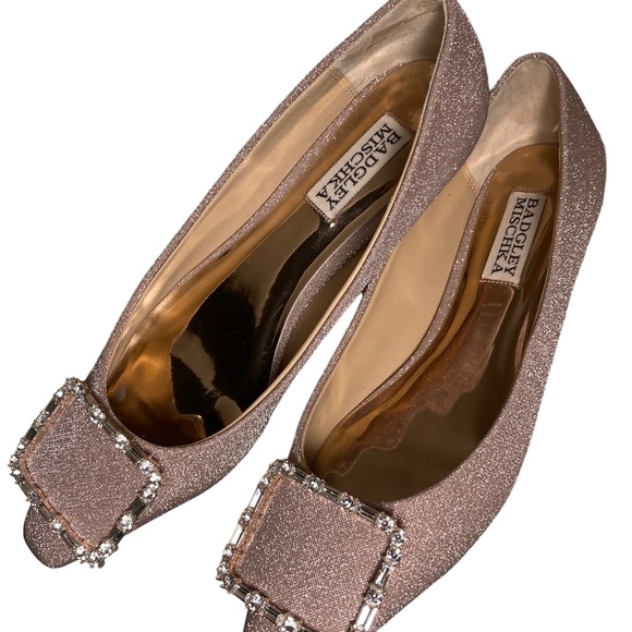 💎BADGLEY MISCHKA Dyanna Pave Flats Sz 6 USE $10 off wQR Code🤗 - Picture 1 of 10